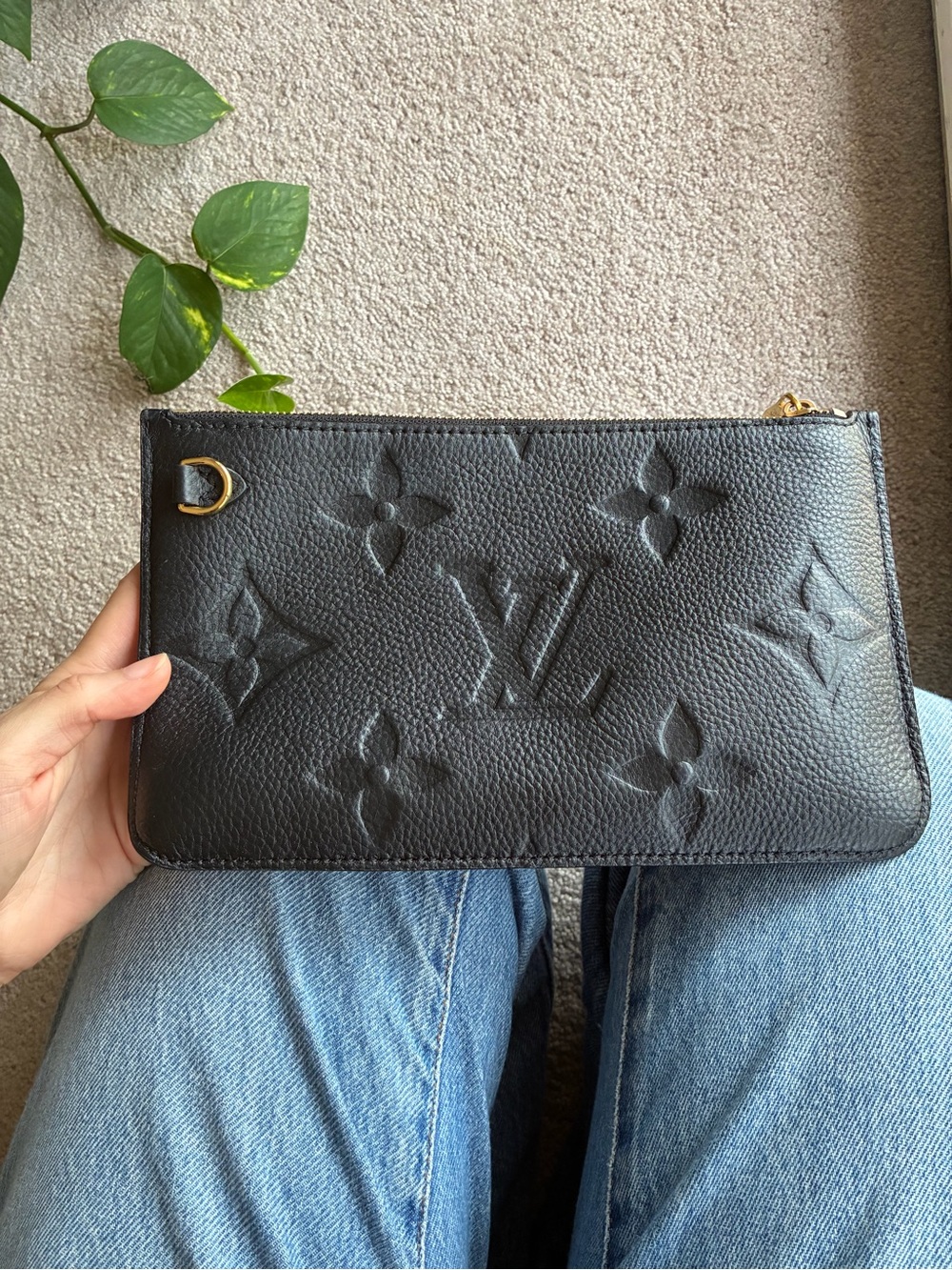 AUTHENTIC LOUIS VUITTON MONOGRAM EMPREINTE LARGE POCHETTE